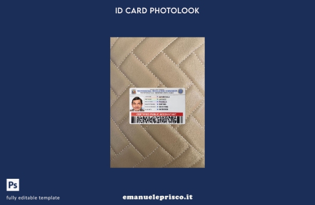 modello frontale photolook per carta d'identità professionale filippine in stile